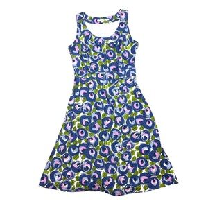 Boden Retro Rose‎ Sleeveless Shift Dress Multicolor 100% cotton Size 4L